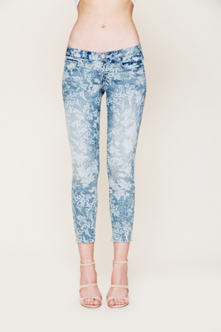 Faded Floral Ankle Crop