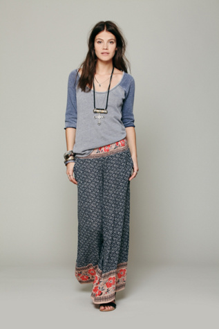 Border Print Smocked Wideleg in Wideleg-Flare-2