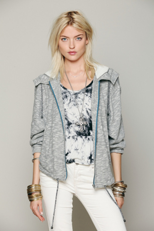 Knit Hooded Drippy Jacket