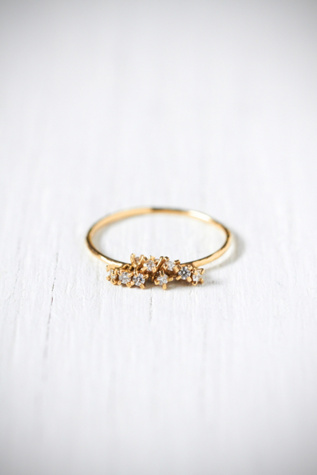 e.m. noir Diamond Cluster Ring in jewelry