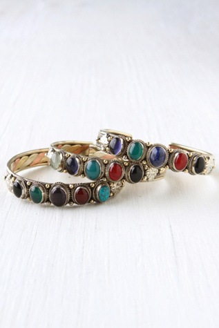 Multi Stone Skinny Cuff in accessories-jewelry