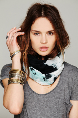 Half Dye Half Solid Scarf in whats-new