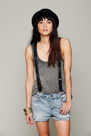 Skull Studded Suspenders