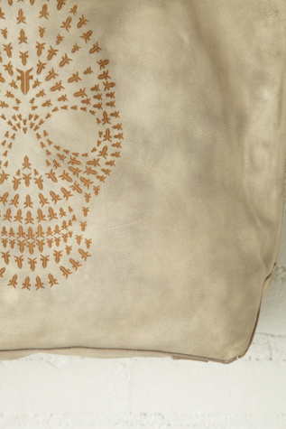 Skull Leather Tote