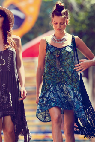 Free People FP ONE Geo Shapeless Dress in Day-Dresses