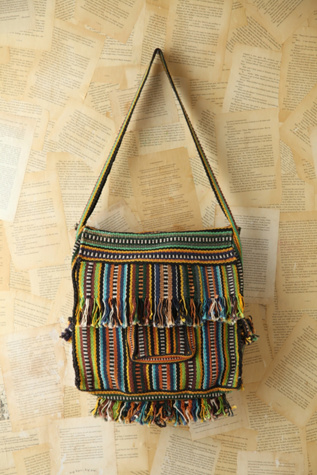 Free People Vintage Woven Messenger Bag in vintage-handbags