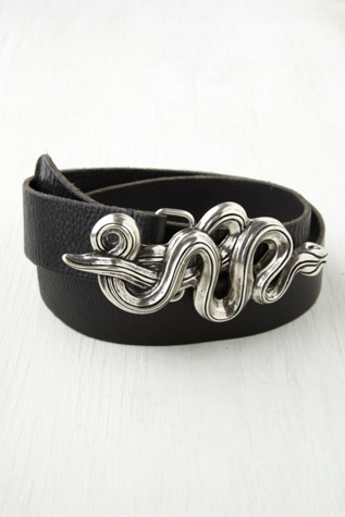 Streets Ahead  Serpent Leather Belt in waist-belts