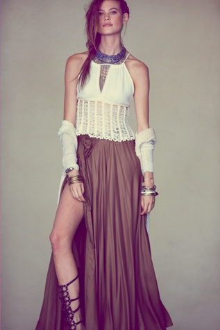Free People Flowly Slit Skirt in skirts