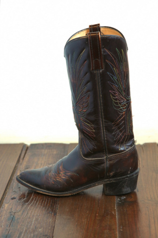 Free People Vintage Leather Cowboy Boots in vintage-shoes
