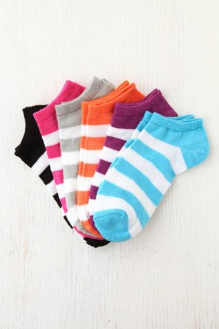 Striped Anklet 6 Pack in accessories-socks-legwear