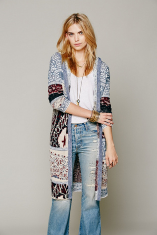 Americana Hooded Cardigan in cardigans-jackets