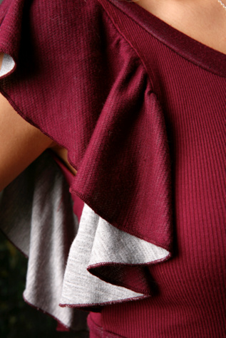 Burgundy/grey