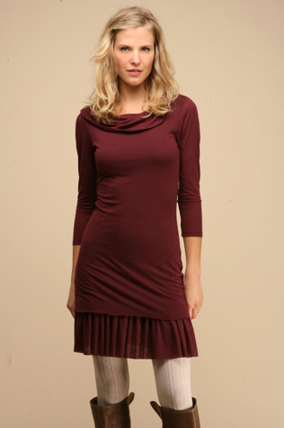 Drippy Cowl Neck Dress