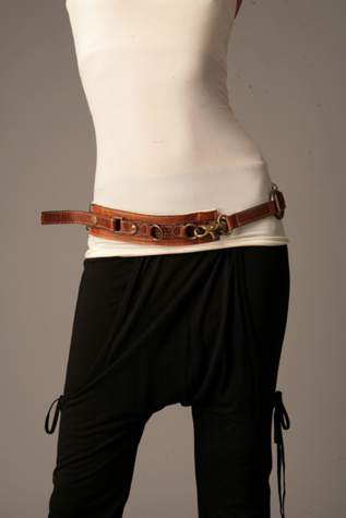 Ivory/Camel Leather