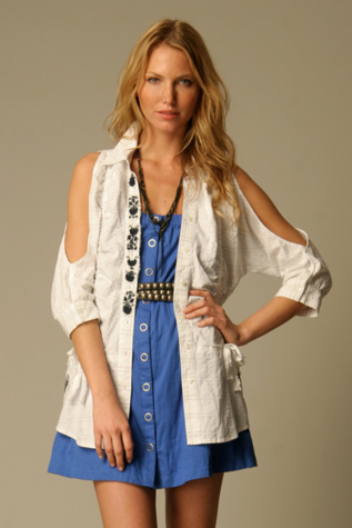 Slashed Boyfriend Tunic