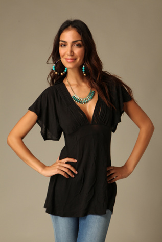 Free People Clothing Boutique > Deep V Drape Top from freepeople.com