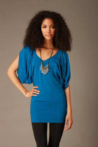 Solid Deep V Tunic 